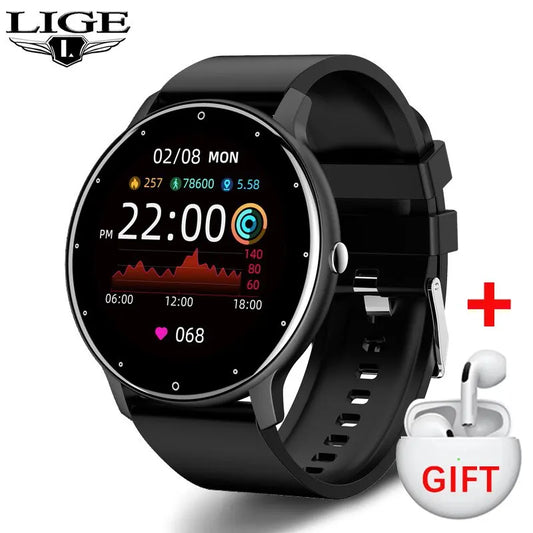 2024 New Men Smart Watch Real-Time Activity Tracker Heart Rate Monitor Sports Women Smart Watch Men Clock for Android IOS