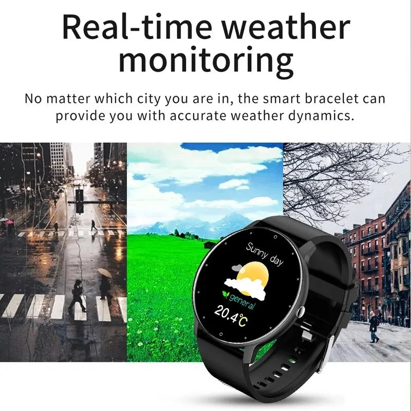 2024 New Men Smart Watch Real-Time Activity Tracker Heart Rate Monitor Sports Women Smart Watch Men Clock for Android IOS