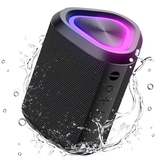 Outdoor Indoor Bluetooth Speaker, 24H Playtime Portable Home Wireless Bluetooth 5.0 Speaker with Stereo Bass, up to 100 Ft Bluetooth Range, IPX7 Waterproof Mini Bluetooth Speaker