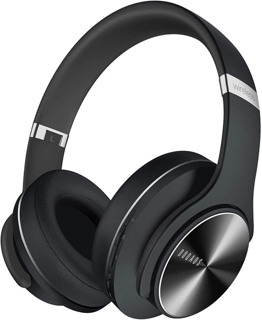 Bluetooth Headphones over Ear, 90H Playtime Wireless, 3 EQ Modes, Hifi Audio & Deep Bass, ENC Noise Isolating Mic, Soft Earpads for Phone/Pc